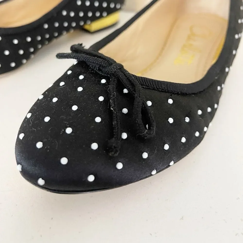 CHARLOTTE OLYMPIA BALLET FLATS black and white polka dots 37